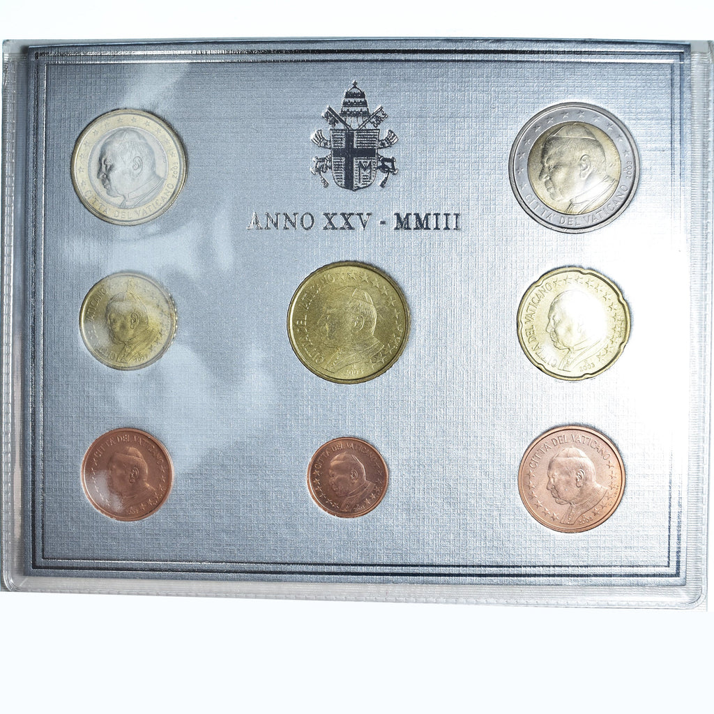 Vatikán, 
  
  Jean-Paul II, 
  
  1 cent až 2 eura