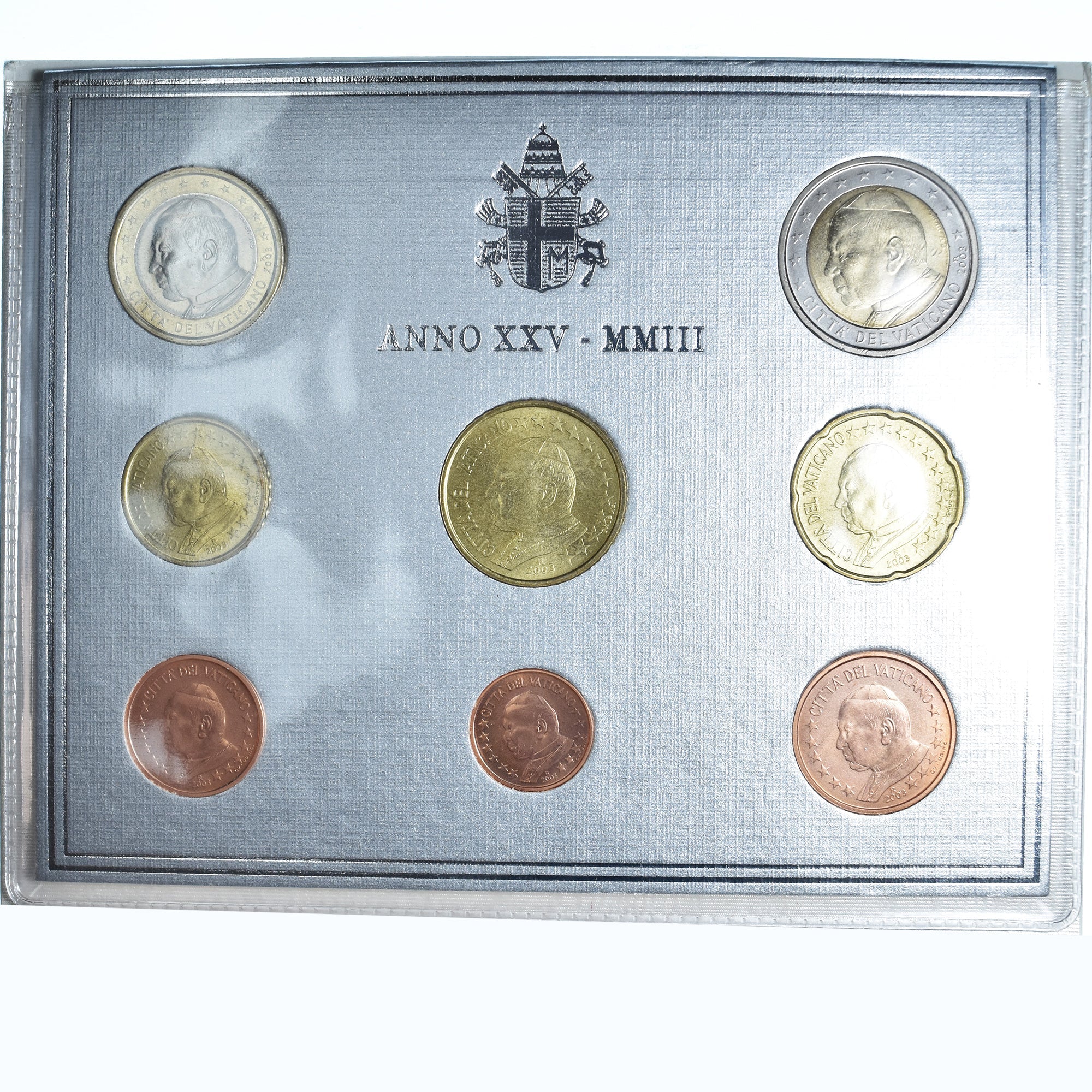 Vatikán, 
  
  Jean-Paul II, 
  
  1 cent až 2 eura