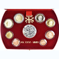 Vatikán, 
  
  1 cent až 2 eura, 
  
  euro set