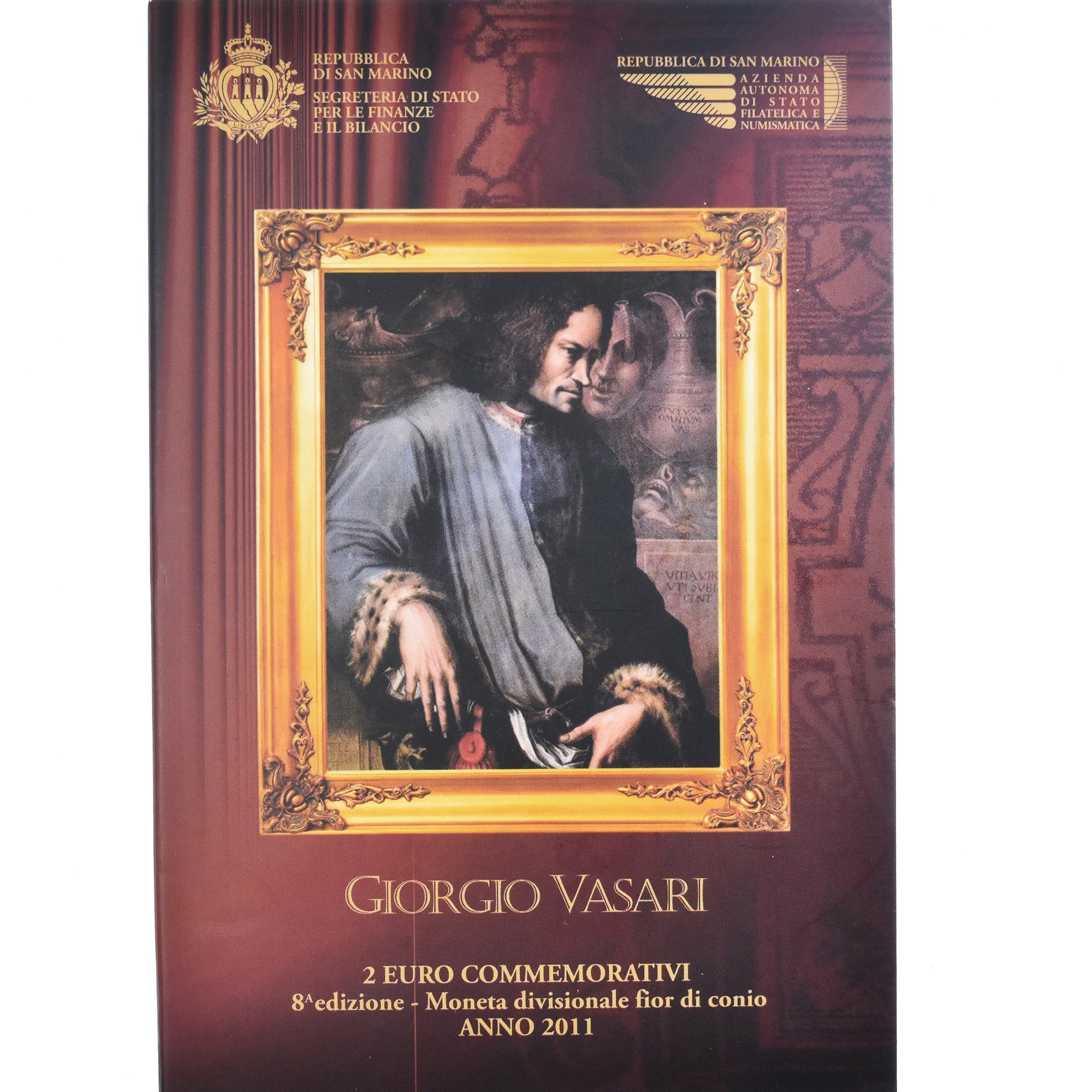 San Marino, 
  
  2 eura, 
  
  Giorgo Vasari