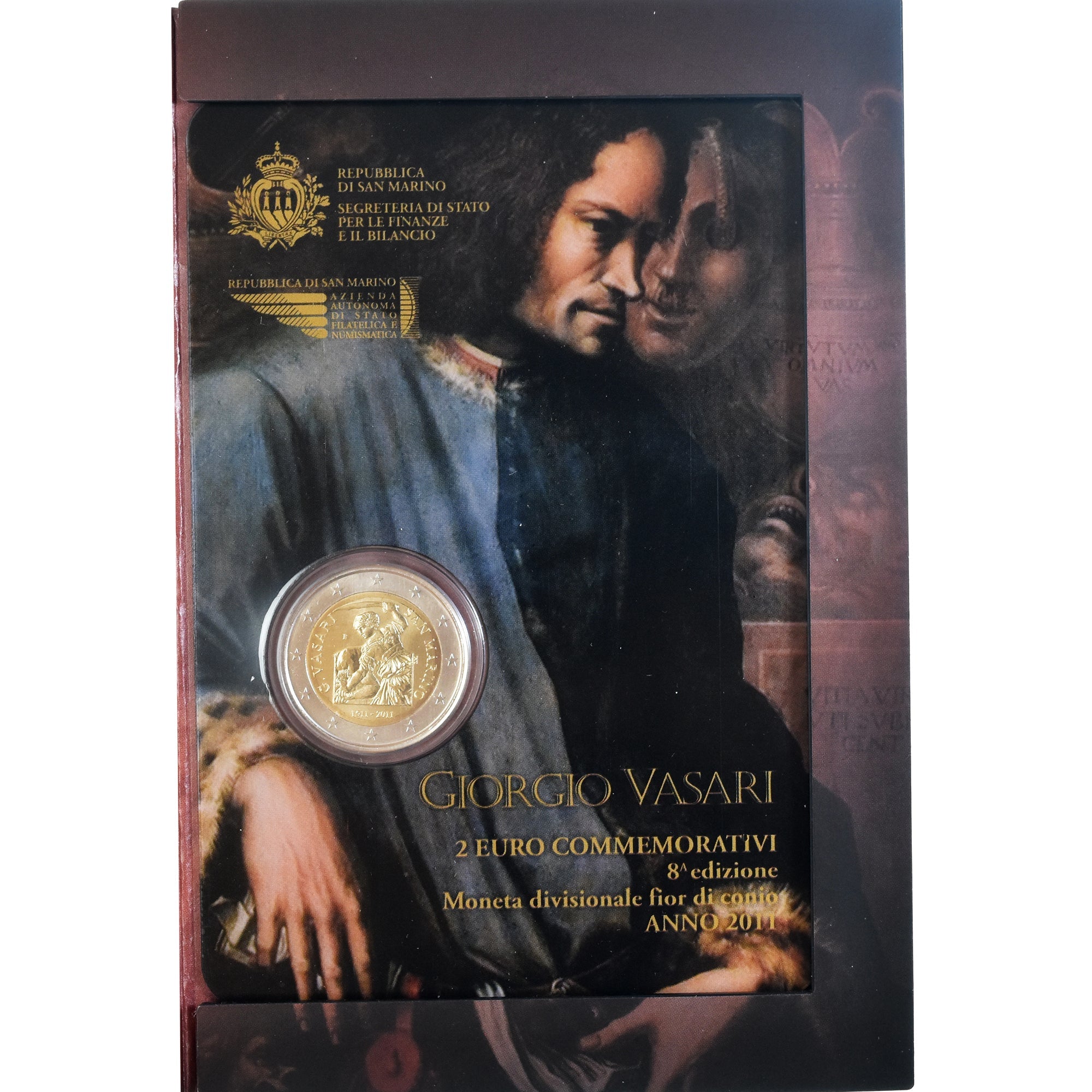 San Marino, 
  
  2 eura, 
  
  Giorgo Vasari