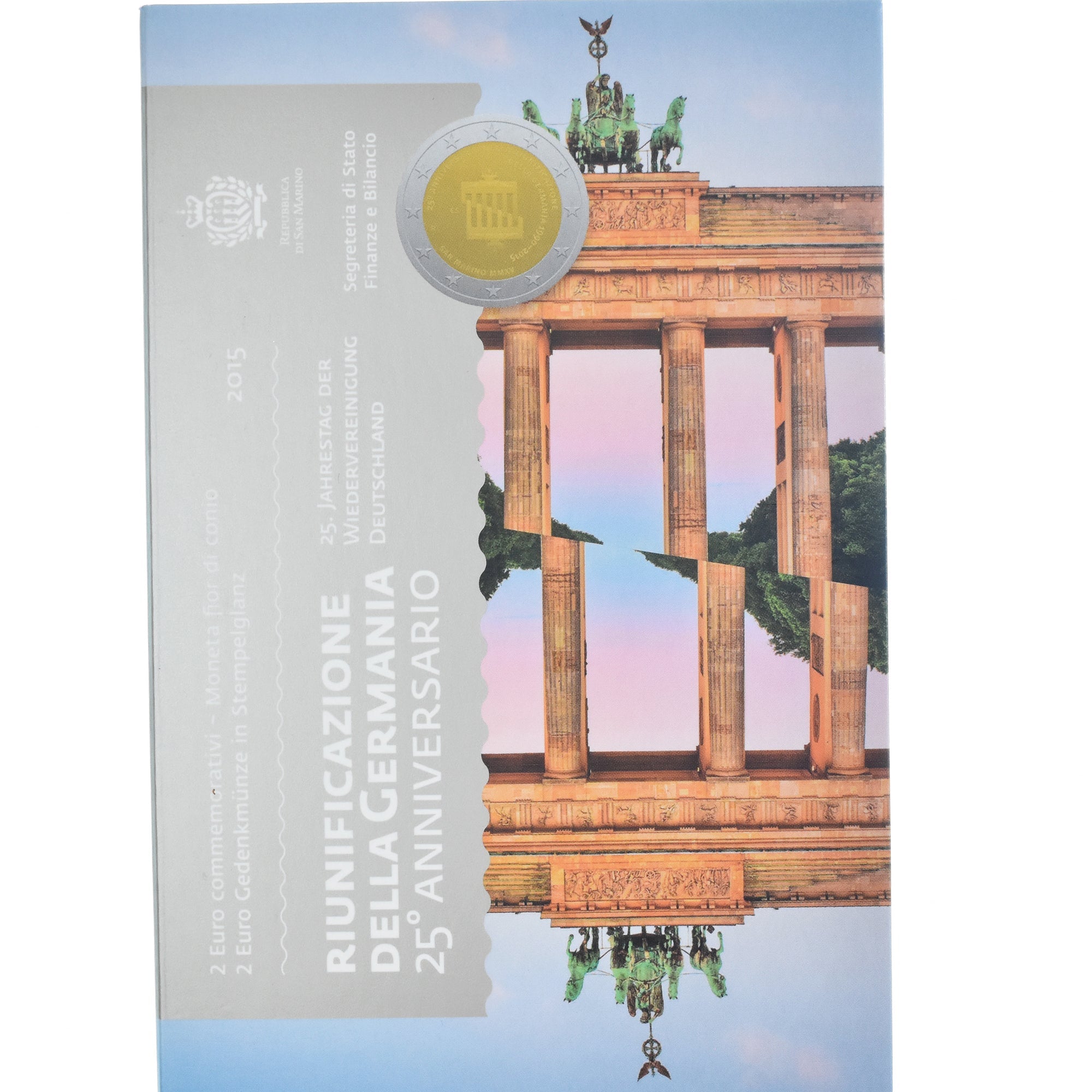 San Marino, 
  
  2 eura, 
  
  znovusjednocení l'Allemagne