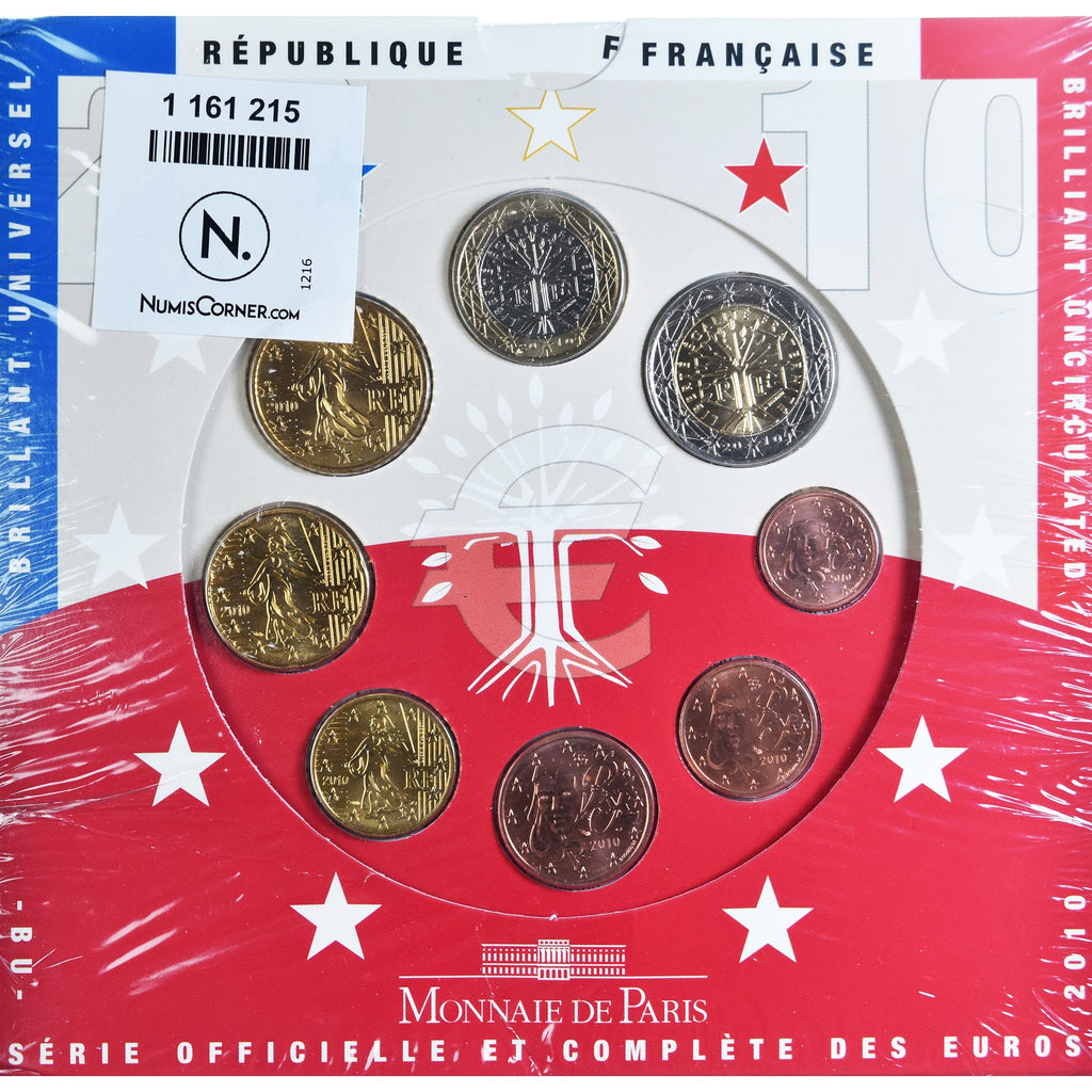 Francie, 
  
  Monnaie de Paris, 
  
  1 cent až 2 eura