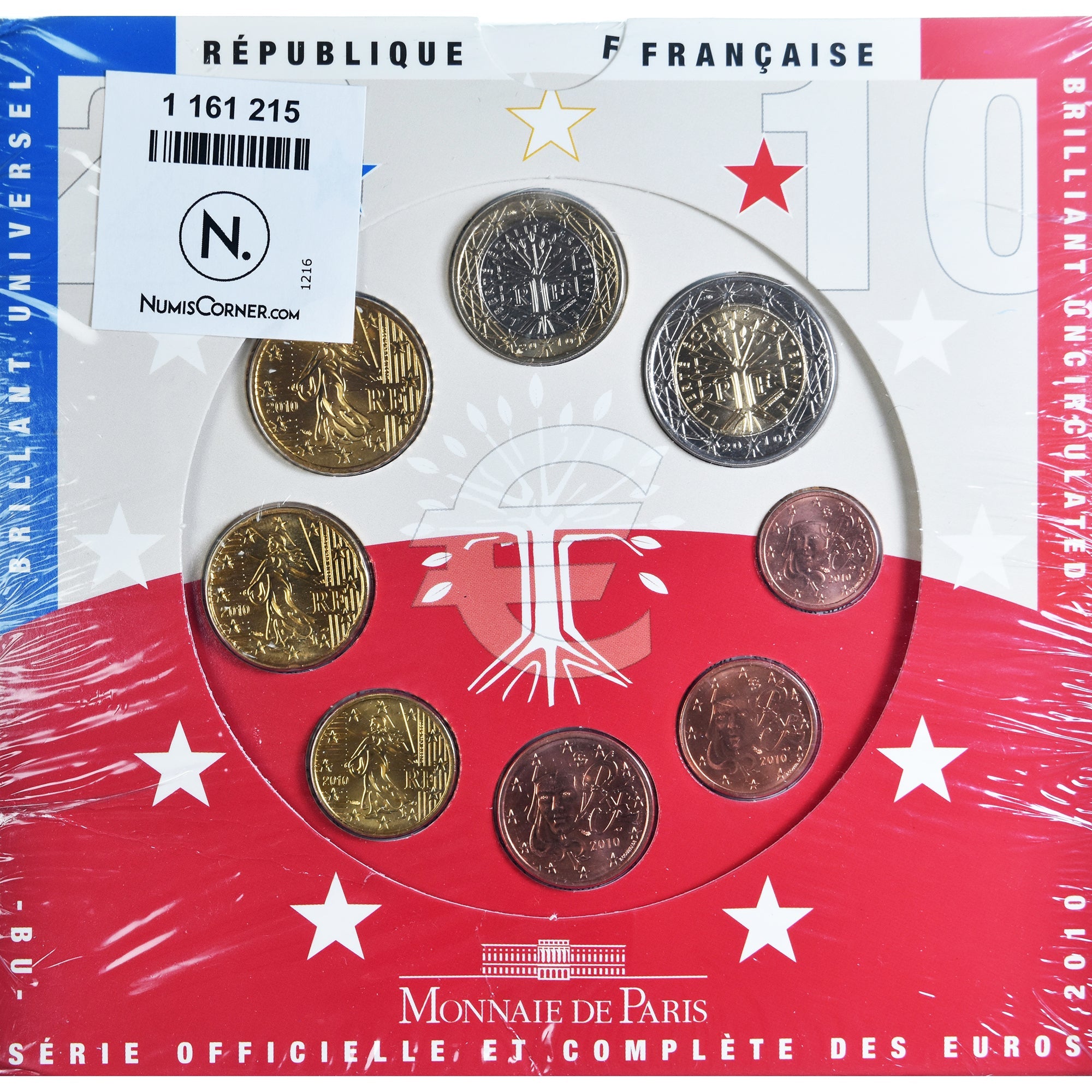 Francie, 
  
  Monnaie de Paris, 
  
  1 cent až 2 eura