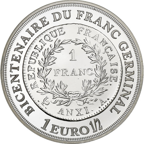 Francie, 
  
  1 1/2 eura, 
  
  Bicentenaire du franc germinal