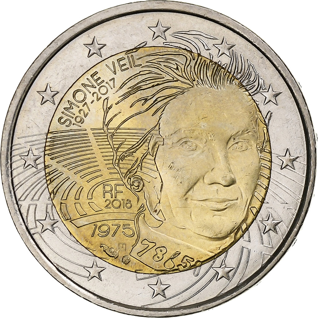 Francie, 
  
  2 eura, 
  
  Simone Veilová