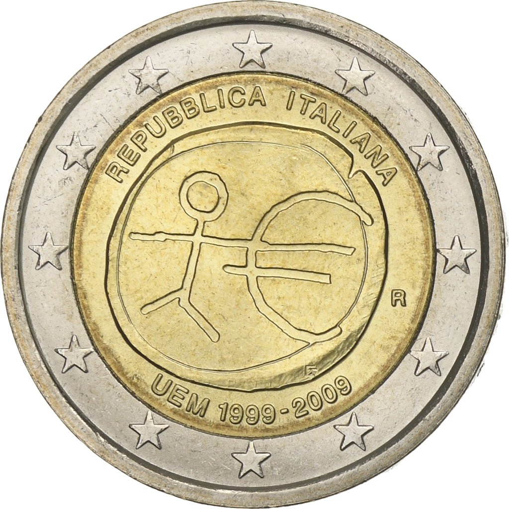 Itálie, 
  
  2 eura, 
  
  EMU