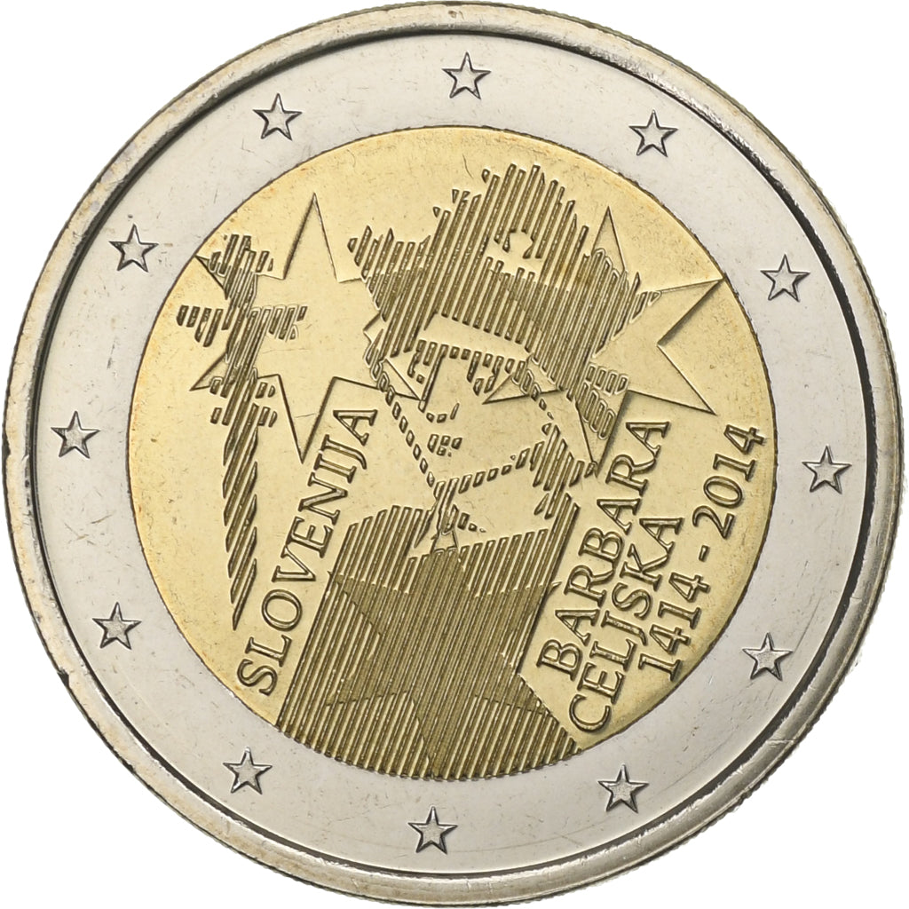 Slovinsko, 
  
  2 eura, 
  
  Barbara Celiska