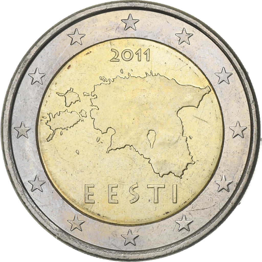 Estonsko, 
  
  2 eura, 
  
  2011