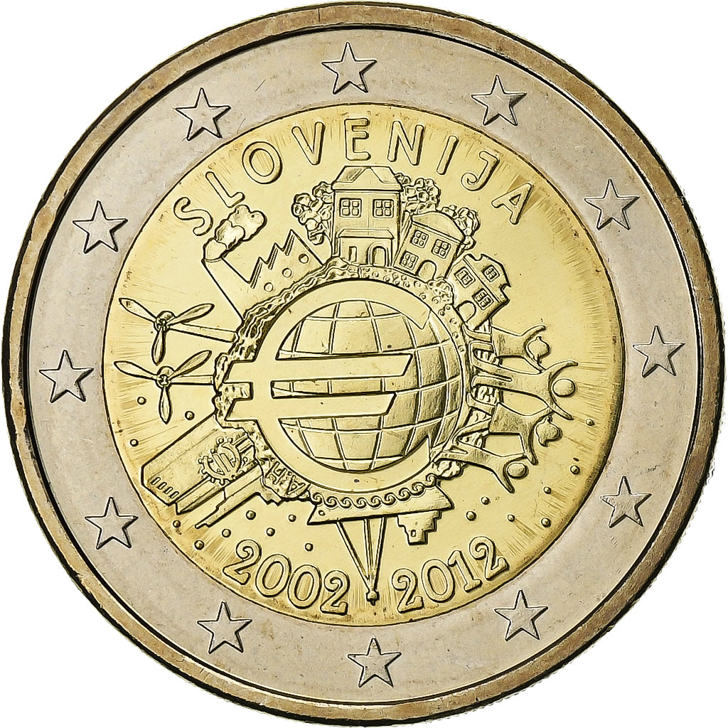 Slovinsko, 
  
  2 eura, 
  
  Euro 2002-2012