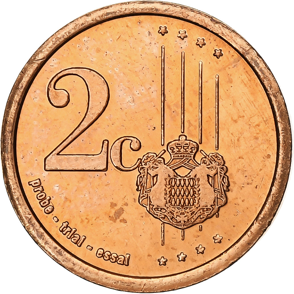 Monako, 
  
  2 euro centy, 
  
  neoficiální soukromá mince