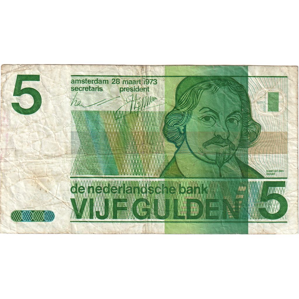 Nizozemí, 
  
  5 zlatých, 
  
  1973-03-28