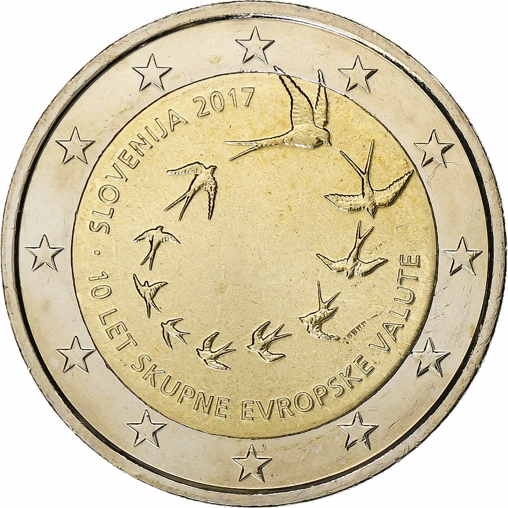 Slovinsko, 
  
  2 eura, 
  
  2017