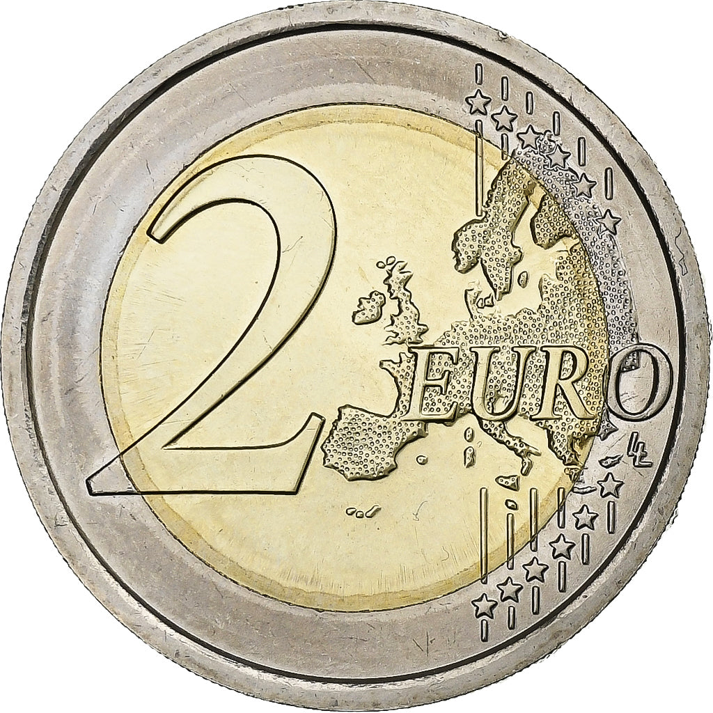 Itálie, 
  
  2 eura, 
  
  Leonardo Da Vinci