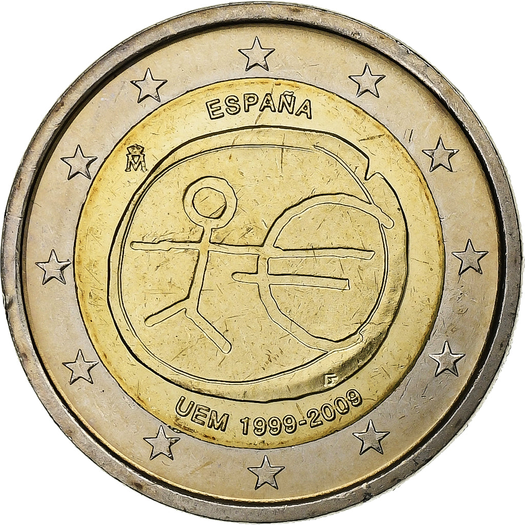 Španělsko, 
  
  2 eura, 
  
  UEM