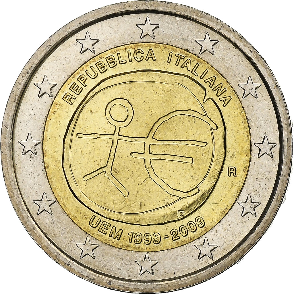 Itálie, 
  
  2 eura, 
  
  UEM