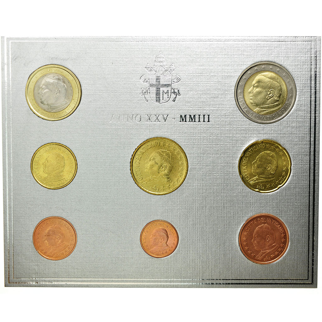 VATIKÁN, 
  
  1 cent až 2 eura, 
  
  2003