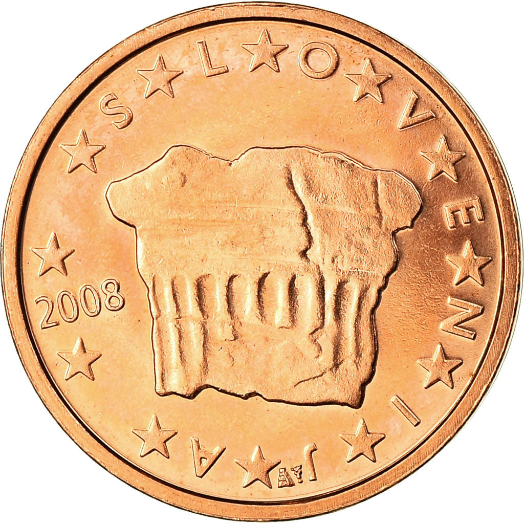 Slovinsko, 
  
  2 euro centy, 
  
  2008