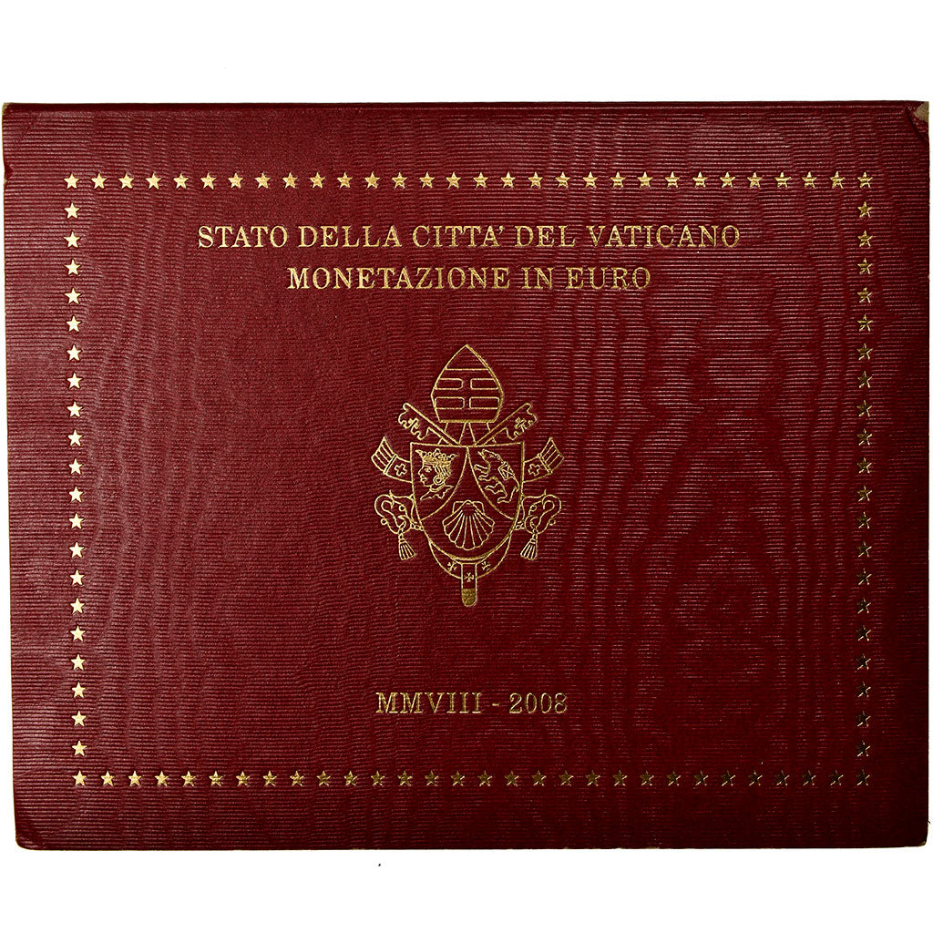 Vatikán, 
  
  1 cent až 2 eura, 
  
  2008