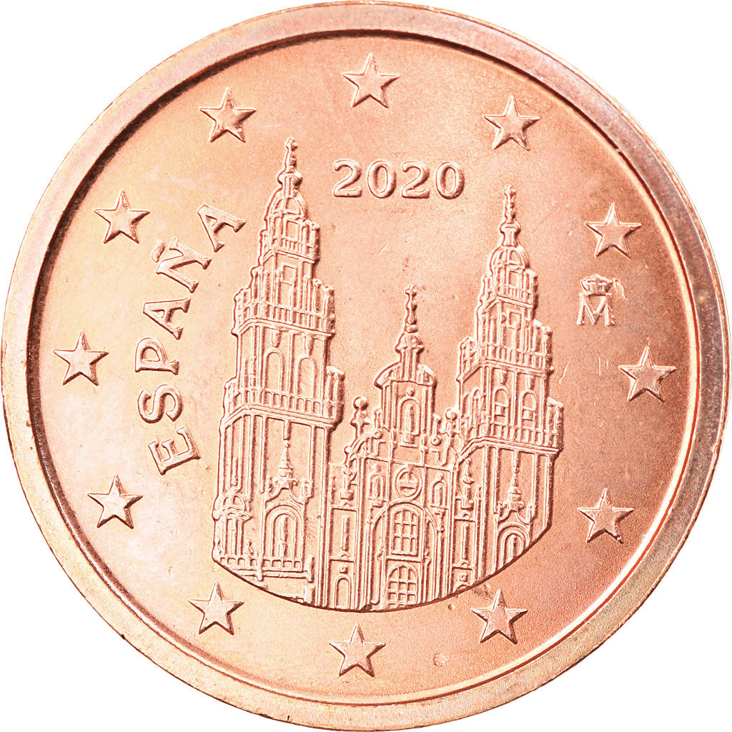 Španělsko, 
  
  2 euro centy, 
  
  2020