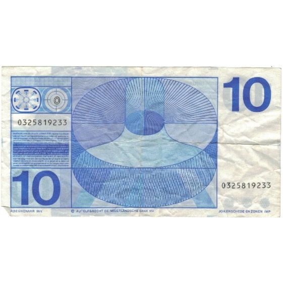 Bankovka, 
  
  Nizozemí, 
  
  10 zlatých